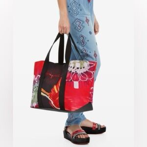 Desigual Multicolor Floral Tote Bag - Poppy Flower Medina